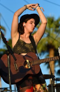 Nanna Bryndis Hilmarsdottir of Monsters and Men perform Onstage during Day1...