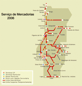 Mapas da Rede Ferroviária Nacional