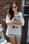 Lucy Hale - Leaving a Gym in LA in Shorts 8/9/2013