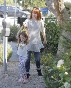 Alyson Hannigan - and child getting lunch in Beverly Hills 4/16/2015