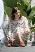 Alexa Chung - Taking a break during a photoshoot in LA 04/18/2015