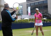 [MQ] Caroline Wozniacki - practice session at Devonshire Park in Eastbourne 6/21/15
